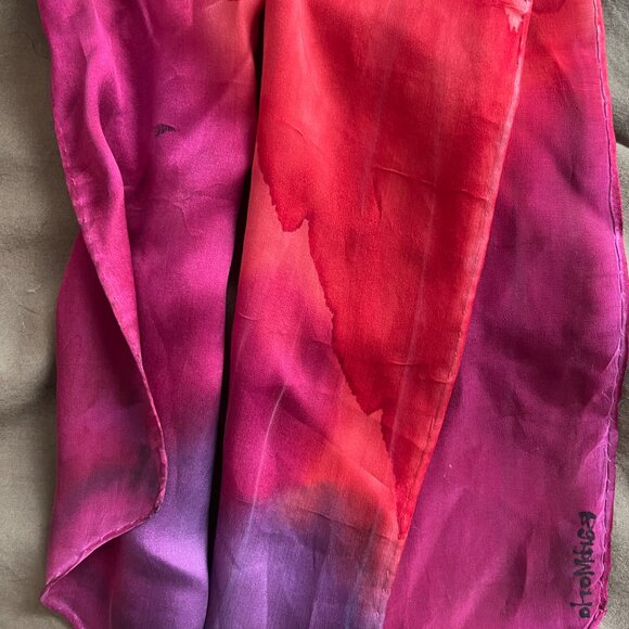 Hand painted silk scarf Barb Marla - Picture 3 of 3